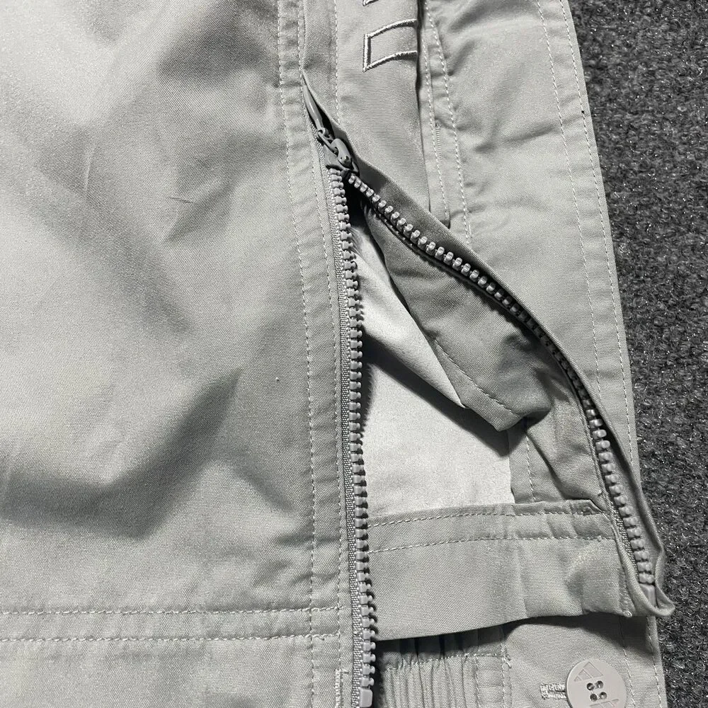 Adidas Pants Mens Large Gray Windbreaker Track Golf Zip Ankle Lightweight - Picture 13 of 14